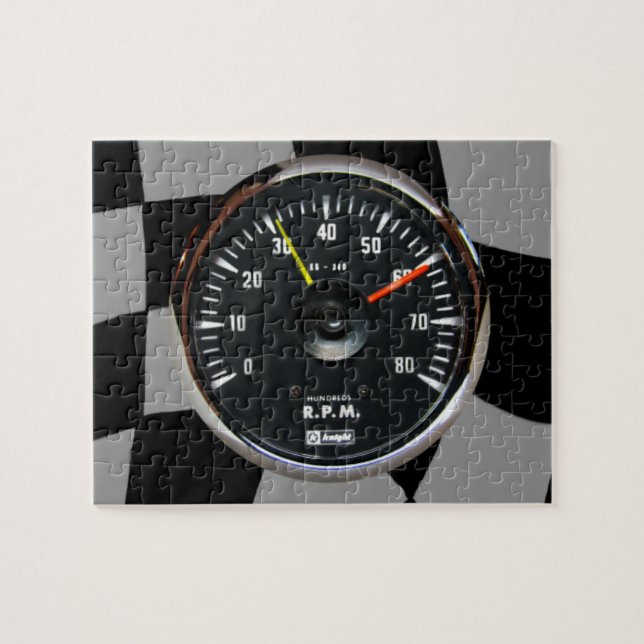 Vintages Analog Auto Tachometer (Horizontal)