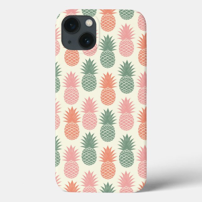 Vintages Ananas Muster 2 Case-Mate iPhone Hülle (Rückseite)