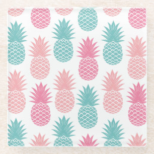 Vintages Ananas-Muster Glasuntersetzer