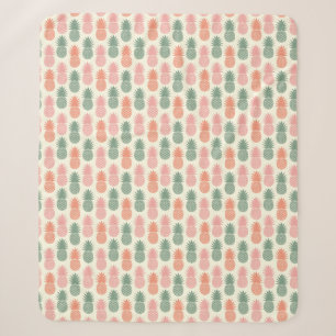 Vintages Ananas-Muster Sherpadecke