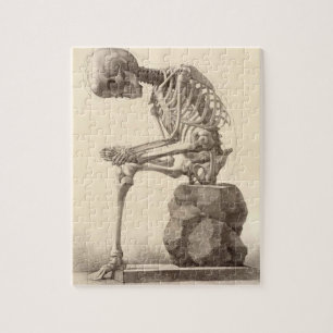Vintages anatomisches Skeleton Puzzlespiel