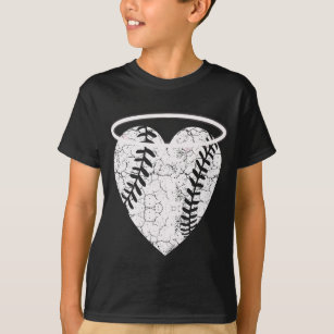 Vintages Angel Baseballherz mit Halo T-Shirt