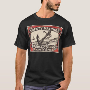 Vintages Anker-Streichholzschachtel-Logo T-Shirt