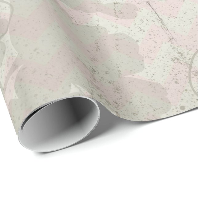 Vintages antikes Blumen Geschenkpapier (Rolleneckpunkt)