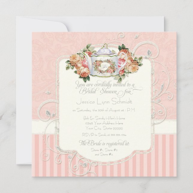 Vintages antikes einladung (Vorderseite)