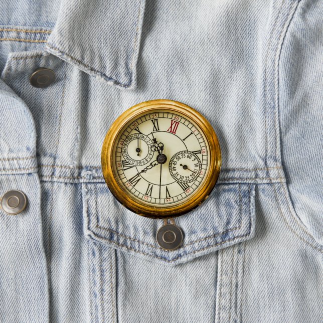 Vintages antikes Industriesteampunkt Button (Beispiel)