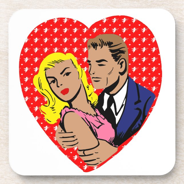 Vintages Antivalentin Getränkeuntersetzer (Vorderseite)