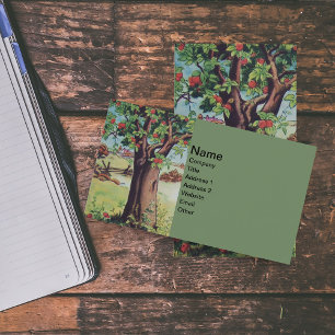 Vintages Apfelbaum-Wiesenfeld Visitenkarte