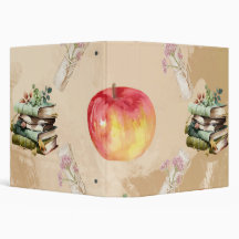 Vintages Apple & Book Pattern - Gemütliches Herbst