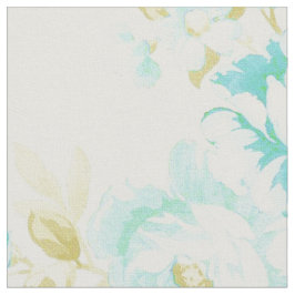 Vintages aquamarines Blumenmuster Stoff