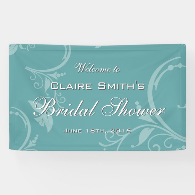 Vintages Aquamarines Brautparty Banner (Horizontal)