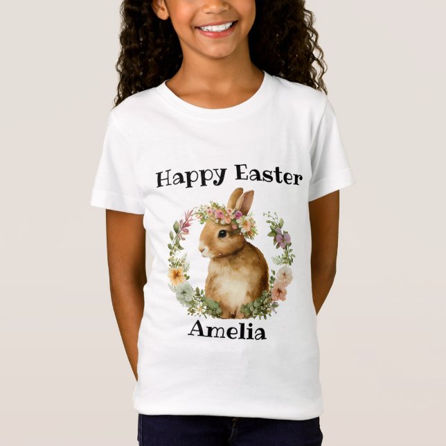 Vintages Aquarell Retro Osterfest T-Shirt (Vorderseite)