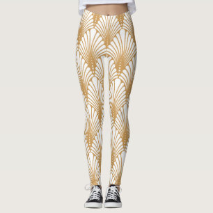 Vintages Arabesque Geometric Nahtloses Muster Leggings