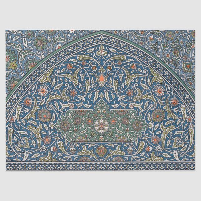 Vintages arabisches Muster Seidenpapier (Vorderseite)