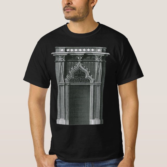 Vintages architektonisches Element, gotische Türe T-Shirt (Vorderseite)