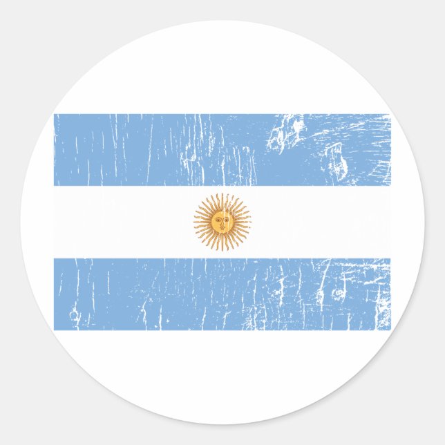 Vintages Argentinien Runder Aufkleber (Vorderseite)