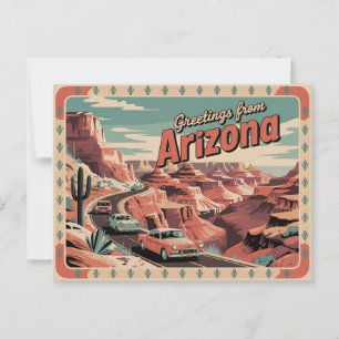 Vintages Arizona Postkarte Grüße aus Arizona