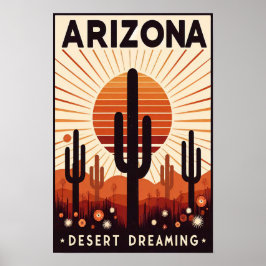 Vintages Arizona-Wüstenposter Poster