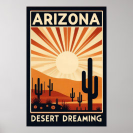 Vintages Arizona-Wüstenposter Poster