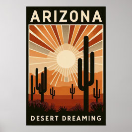 Vintages Arizona-Wüstenposter Poster