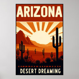 Vintages Arizona-Wüstenposter Poster