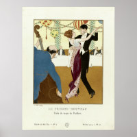 Vintages Art Deco Couple Dancing Tango