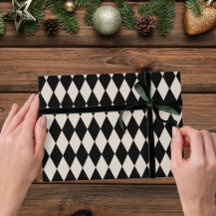 Vintages Art Deco Diamond Holiday Wrapping Paper