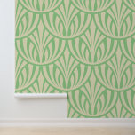 Vintages Art Deco Foliage Fish Scuster Tapete<br><div class="desc">Dieses Design entstand aus einem Vintagen Art Deco Blattwerk Fischskala Muster. Sie können die Farben anpassen.</div>