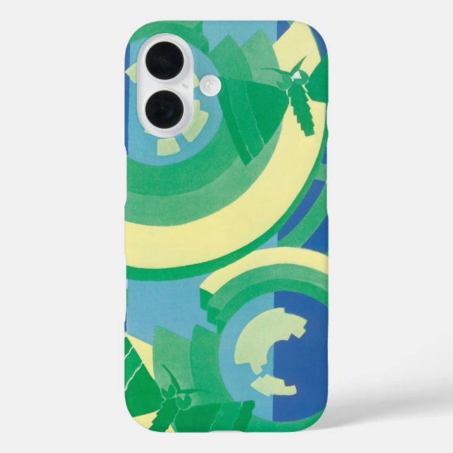 Vintages Art Deco Jazz iPhone 16 Hülle (Rückseite)