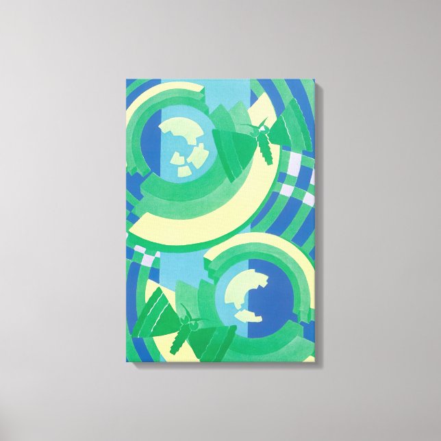 Vintages Art Deco Jazz Leinwanddruck (Vorderseite)