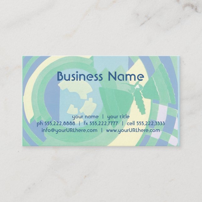 Vintages Art Deco Jazz Visitenkarte (Vorderseite)