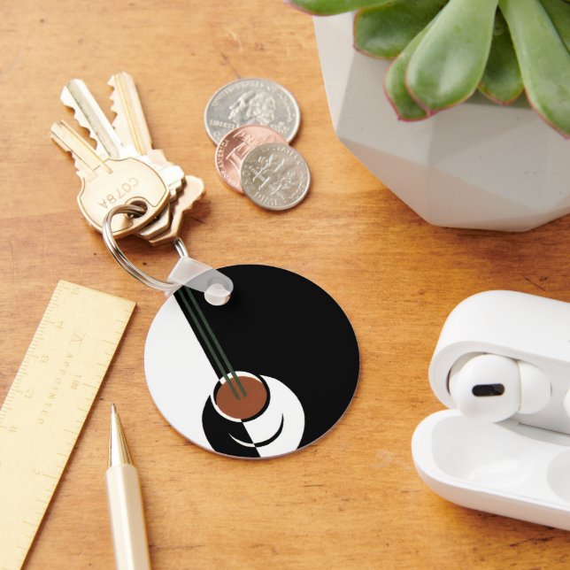 Vintages Art Deco, Kaffee-Cup mit Dampfbad Schlüsselanhänger (Schreibtisch)