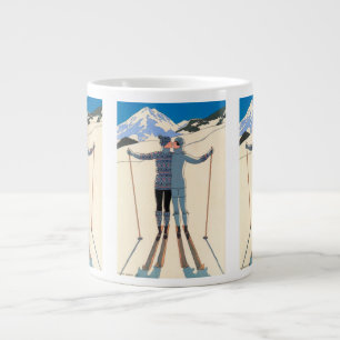 Vintages Art Deco, Liebhaber des Schnees von Georg Jumbo-Tasse