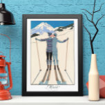 Vintages Art Deco, Liebhaber des Schnees von Georg Poster<br><div class="desc">Vintage Illustration Kunst Deko Liebe und Romantik Design mit einem Mann und eine Frau Küssen auf den Pisten eines schönen Resorts. Ein junges Paar im Urlaub küsst im Winter auf einem schneebedeckten Berg. L'Hiver (alias Winter: Lovers in the Snow) von George Barbier,  1925.</div>