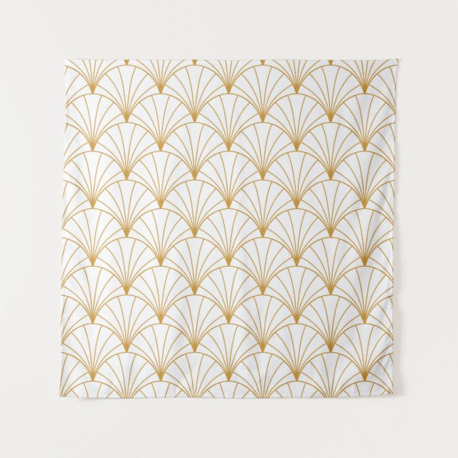 Vintages Art Deco Nahtloses Muster. Geometrische D Wandteppich (Vorderseite)