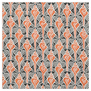 Vintages Art Deco oder Art Nouveau Seashell Muster Stoff