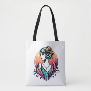 Vintages Art Deco Siren: Vibrant Flapper Elegante Tasche