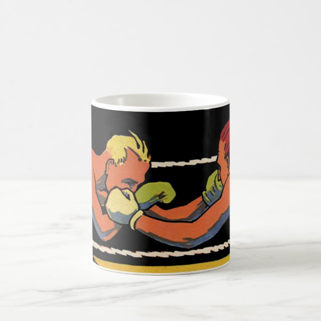 Vintages Art Deco Sportboxing, Boxen Punching Kaffeetasse (Mittel)