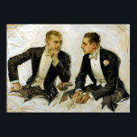 Vintages Art Deco The Donchester Poster<br><div class="desc">Datum: 1911 | Das Dorchester, das Cluett Dress Shirt von Joseph Christlich Leyendecker. Mittel: Öl auf Leinwand an Bord gelegt.</div>