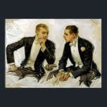 Vintages Art Deco The Donchester Poster<br><div class="desc">Datum: 1911 | Das Dorchester,  das Cluett Dress Shirt von Joseph Christlich Leyendecker. Mittel: Öl auf Leinwand an Bord gelegt.</div>