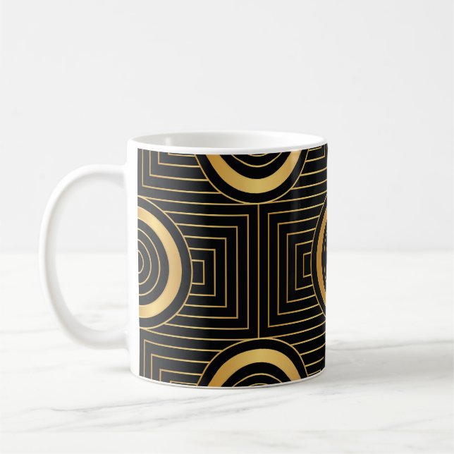 Vintages Art Deco Wallpaper Muster Kaffeetasse (Links)