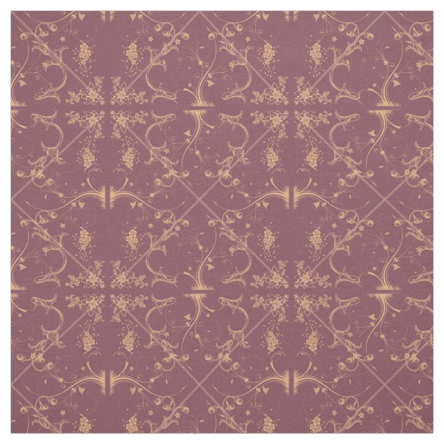 Vintages Art-Gewebe [antike Rose] Stoff (Muster)