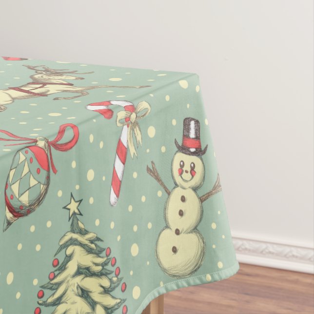 Vintages Art-Weihnachten Tischdecke (Beispiel)