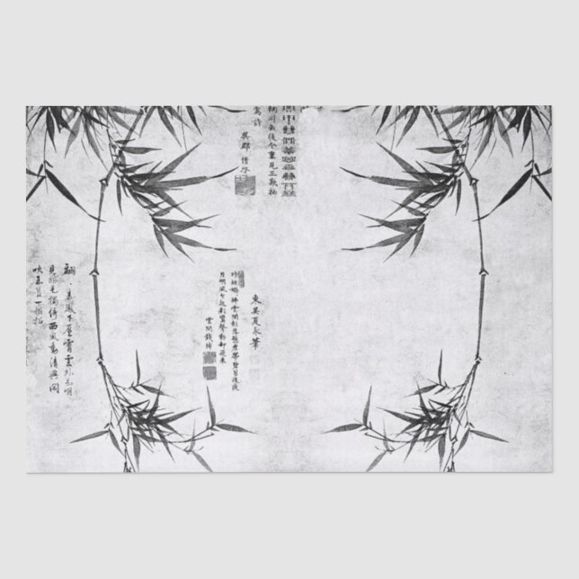 Vintages asiatisches chinesisches seidenpapier (Vorderseite)