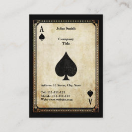 Vintages Ass des Spades Visitenkarte