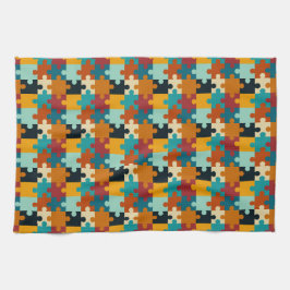 Vintages ästhetisches Puzzleteil Geschirrtuch