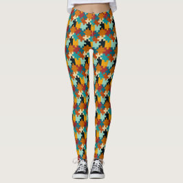 Vintages ästhetisches Puzzleteil Leggings
