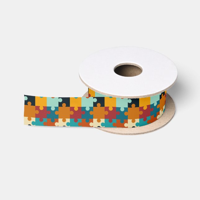 Vintages ästhetisches Puzzleteil Satinband (Spule)