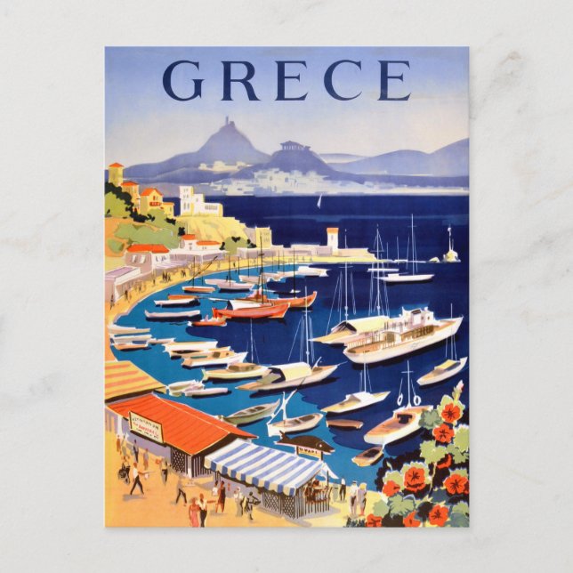 Vintages Athen Griechenland Reisen Postkarte (Vorderseite)