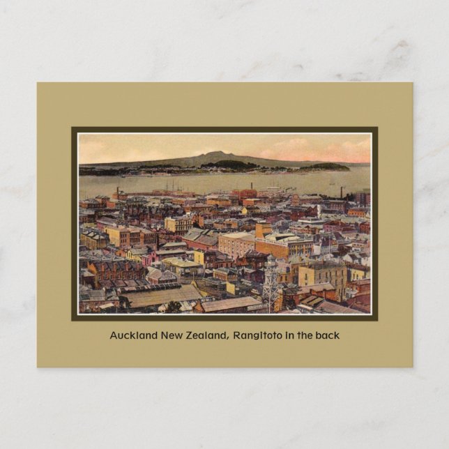 Vintages Auckland Neuseeland, Rangitoto-Insel Postkarte (Vorderseite)